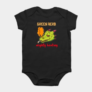 green herb, mighty healing Baby Bodysuit